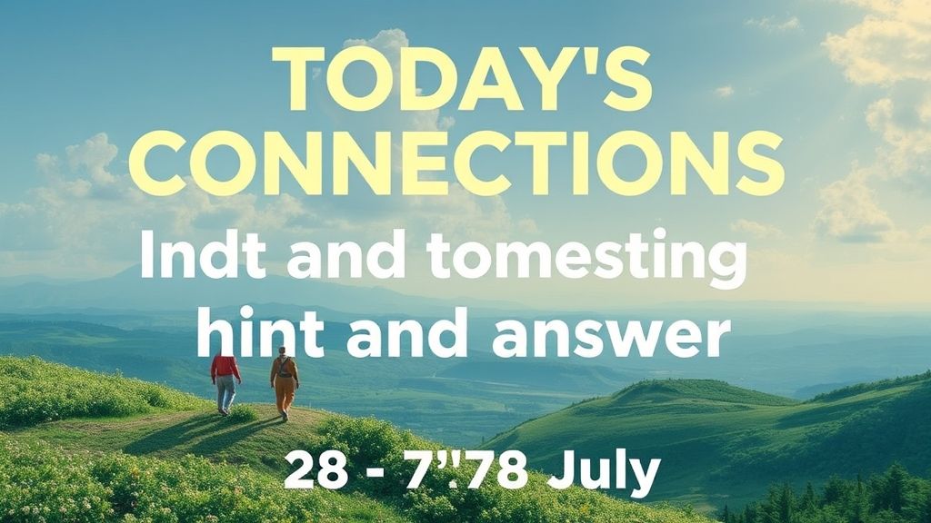 7月28日Connections游戏全解析:从入门到精通