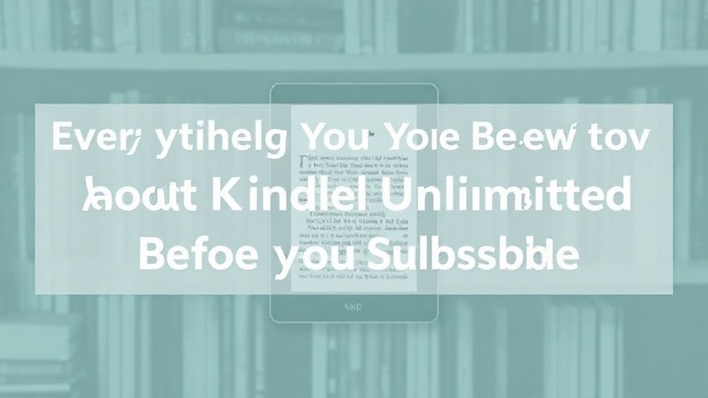 2025年Kindle Unlimited终极指南：电子书爱好者的数字天堂